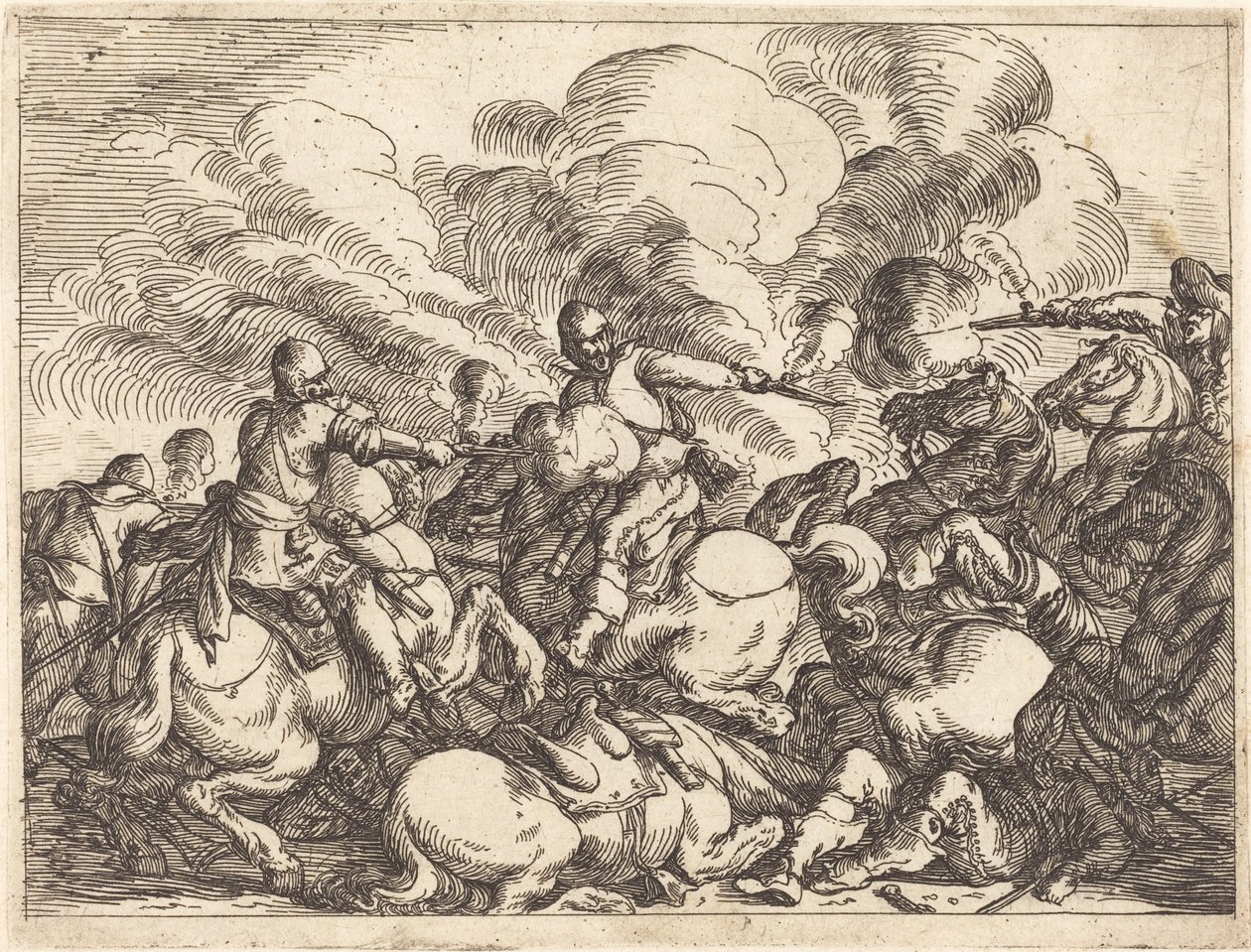 Indfald af forskellige kampe af Johann Wilhelm Baur