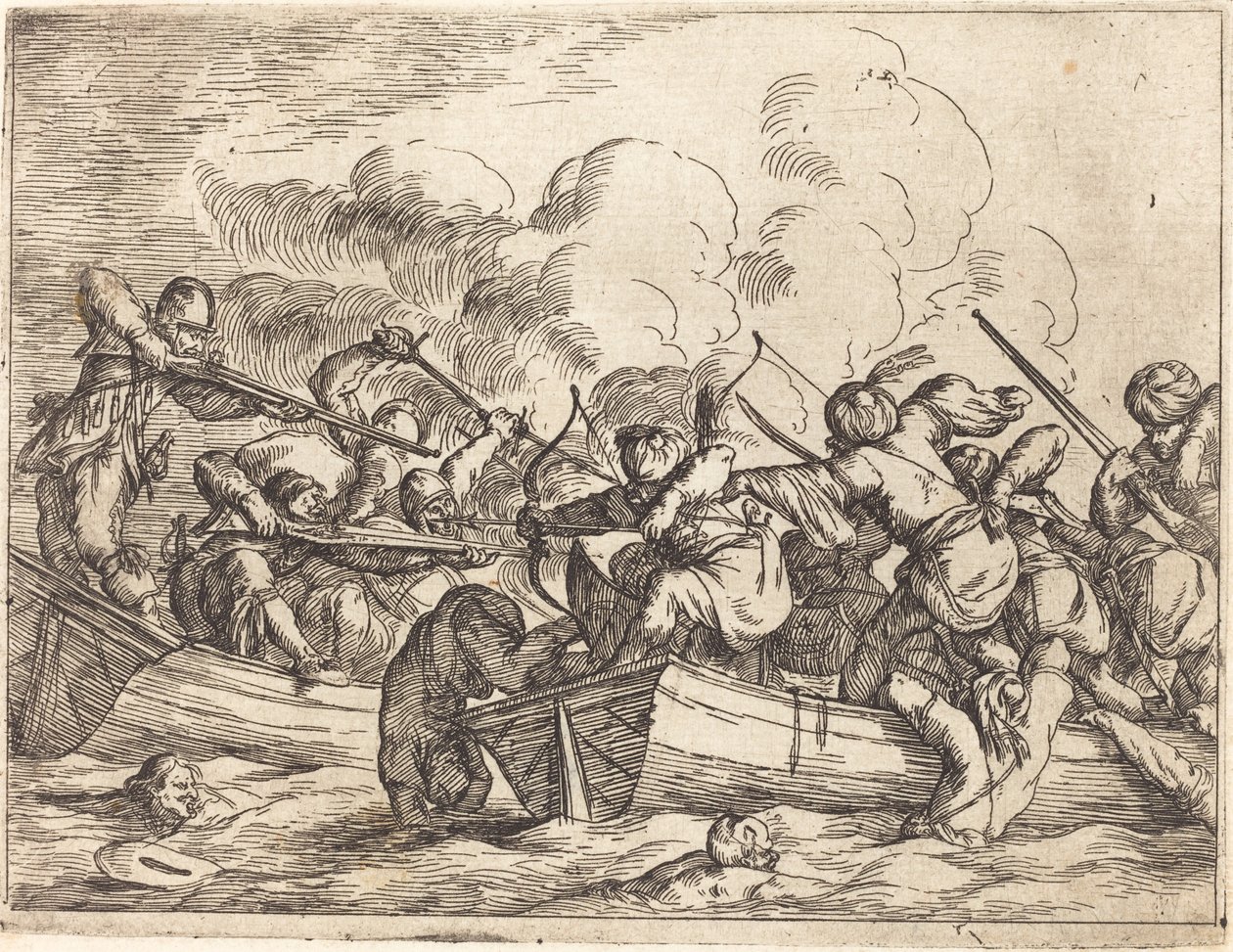 Indfald af forskellige kampe af Johann Wilhelm Baur