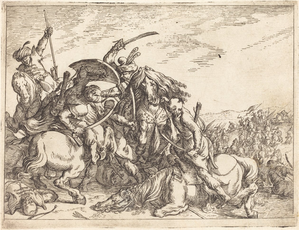 Indfald af forskellige kampe af Johann Wilhelm Baur