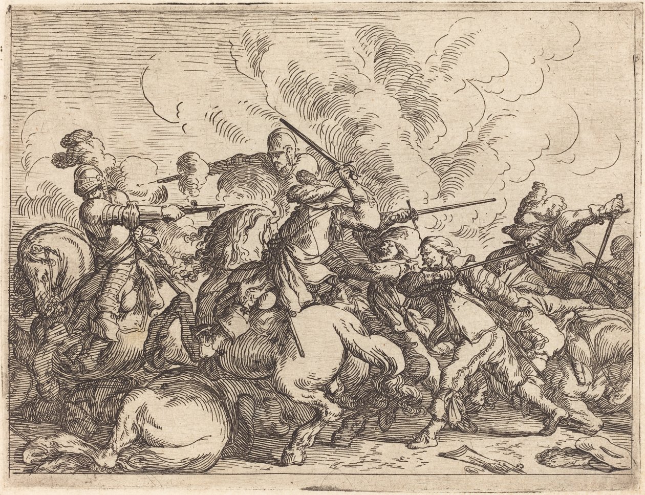 Indfald af forskellige kampe af Johann Wilhelm Baur