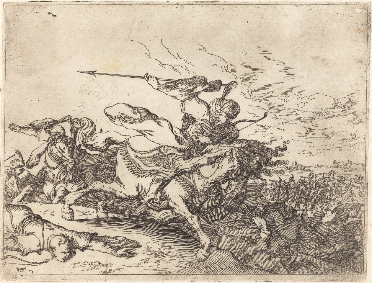 Indfald af forskellige kampe af Johann Wilhelm Baur