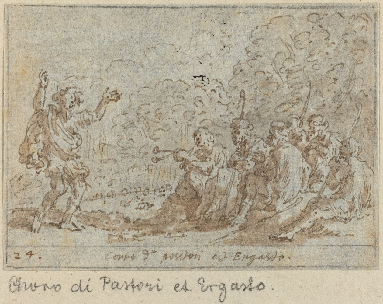 Kor af hyrder og Ergasto af Johann Wilhelm Baur