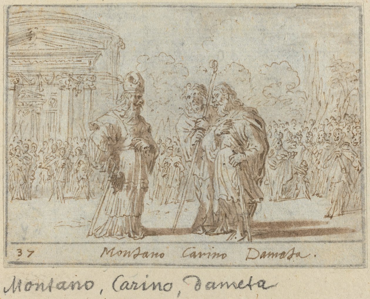 Montano, Carino og Dameta, 1640. af Johann Wilhelm Baur