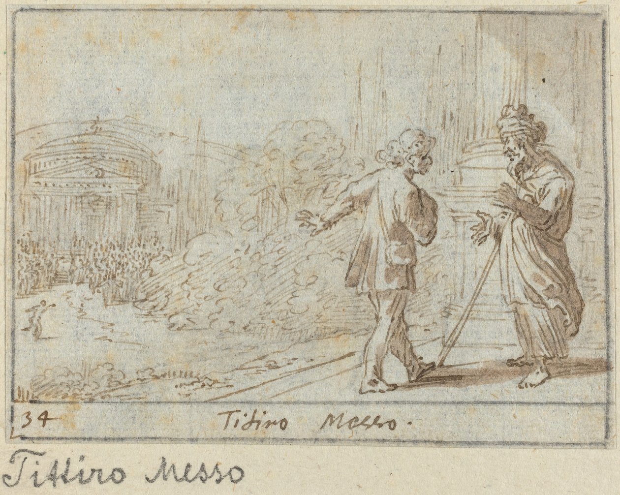 Titiro og Messo, 1640. af Johann Wilhelm Baur