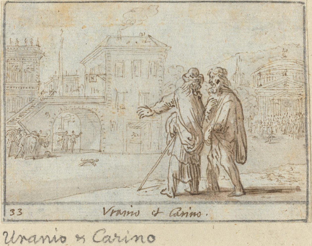 Uranio og Carino af Johann Wilhelm Baur