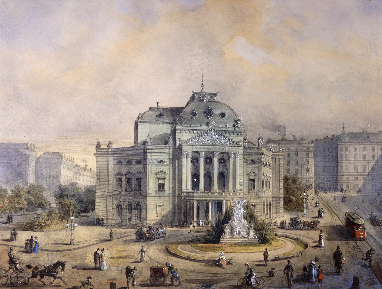 Volks Theater, Wien af Johann Wilhelm Frey