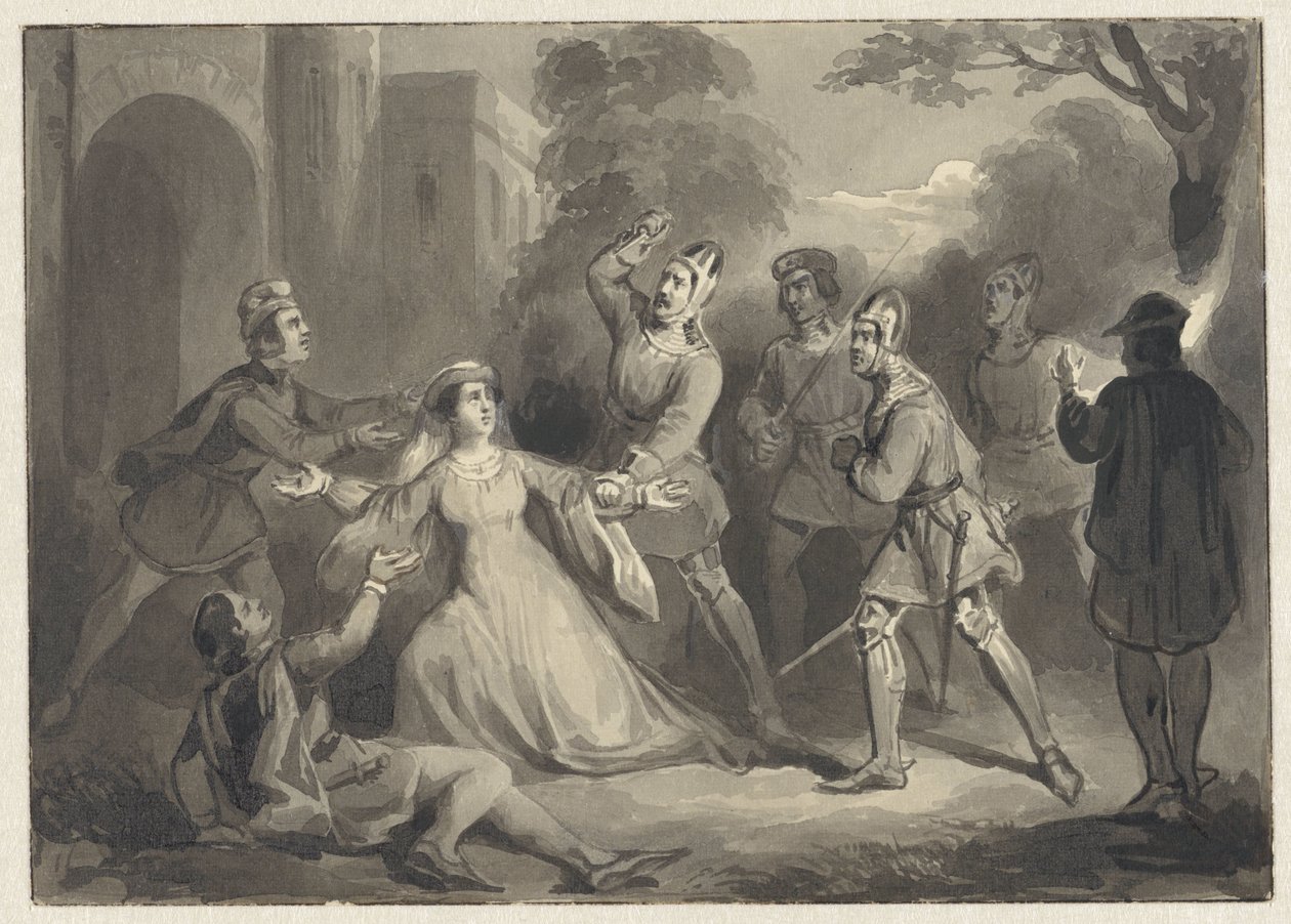 Mordet på Alida van Poelgeest, 1392 af Johann Wilhelm Kaiser (I)