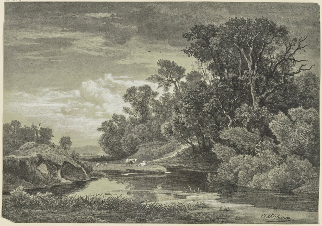 Ved Arly nær Karlsruhe af Johann Wilhelm Schirmer