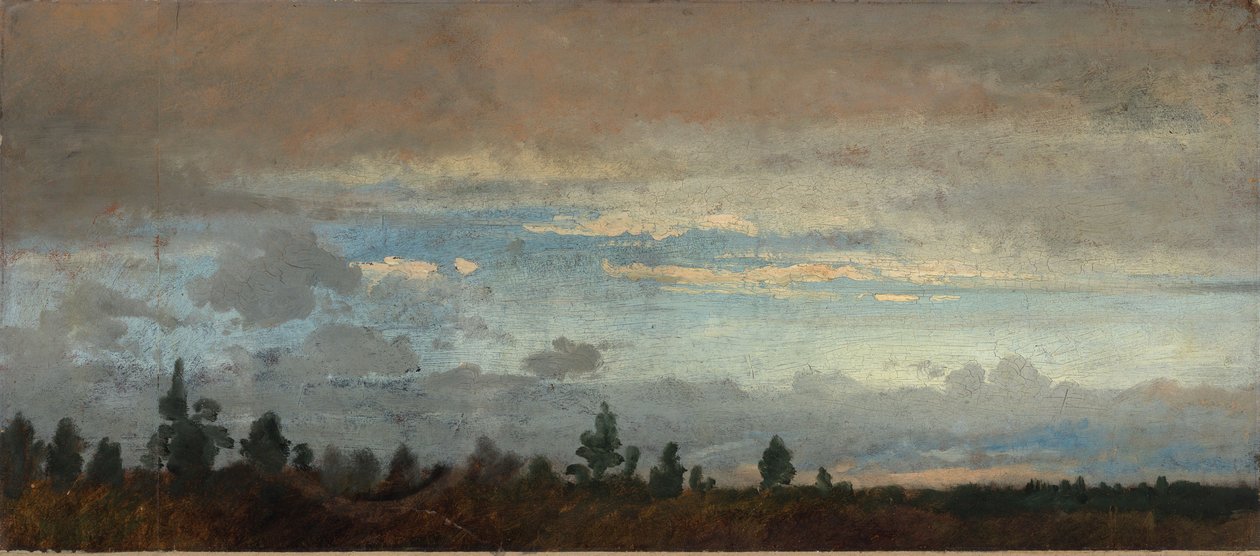 Skyet aftenhimmel af Johann Wilhelm Schirmer