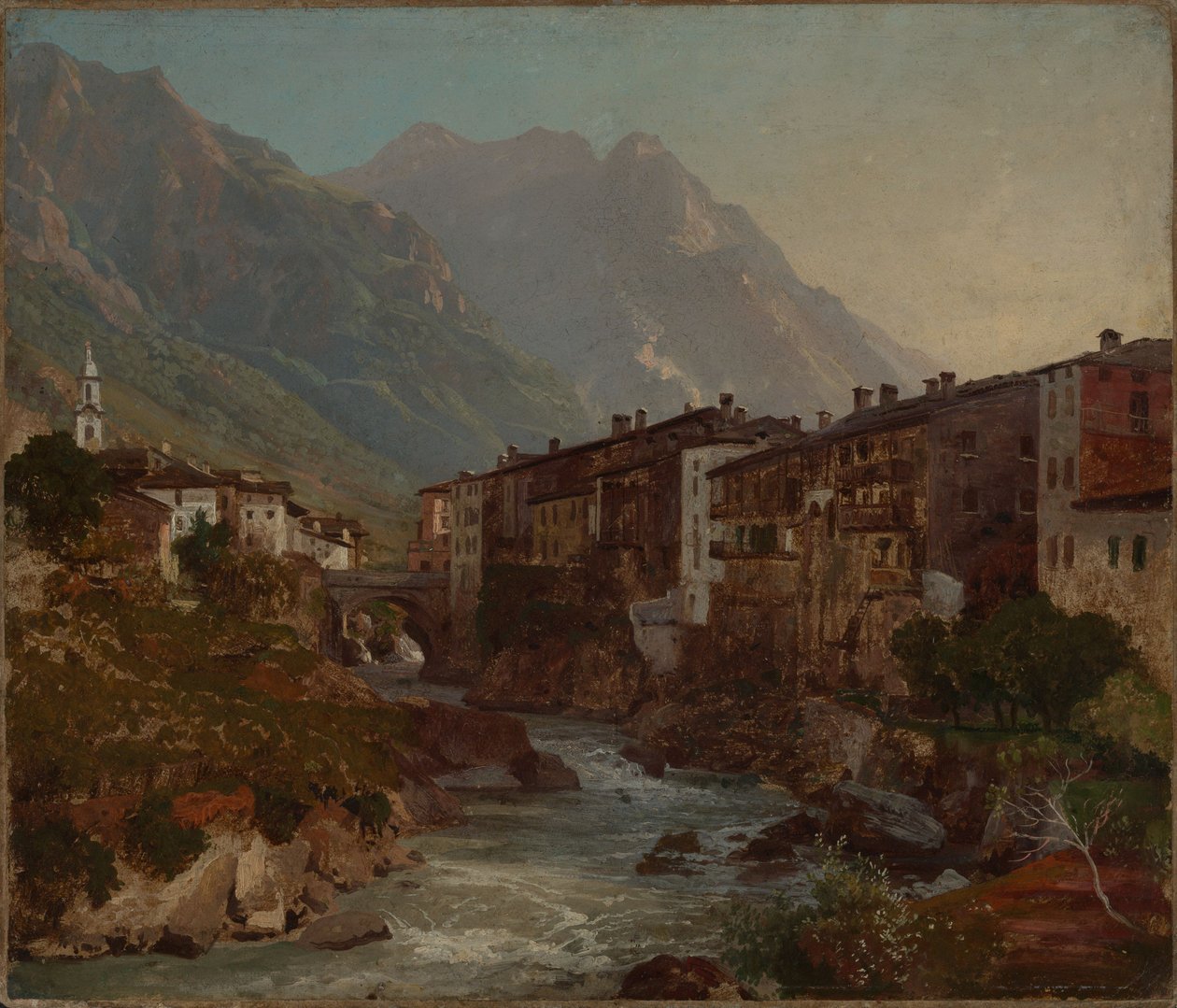 Udsigt over Chiavenna af Johann Wilhelm Schirmer