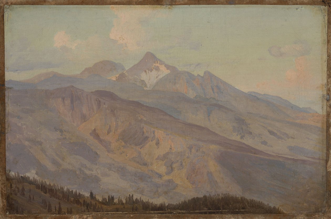 Udsigt over bjerge af Johann Wilhelm Schirmer