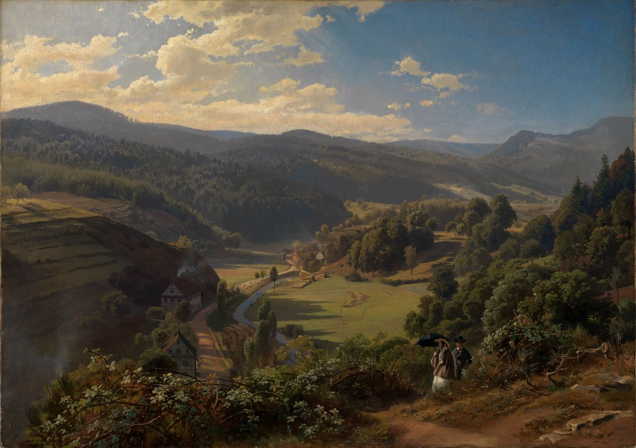 Geroldsau-dalen ved Baden-Baden af Johann Wilhelm Schirmer