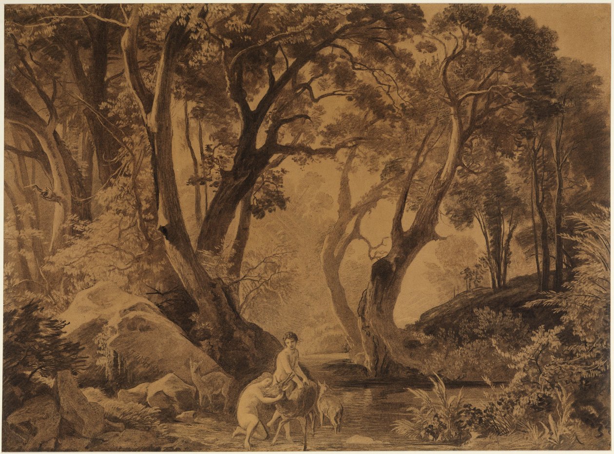 Inden i en urskov (I Paradiset II) af Johann Wilhelm Schirmer