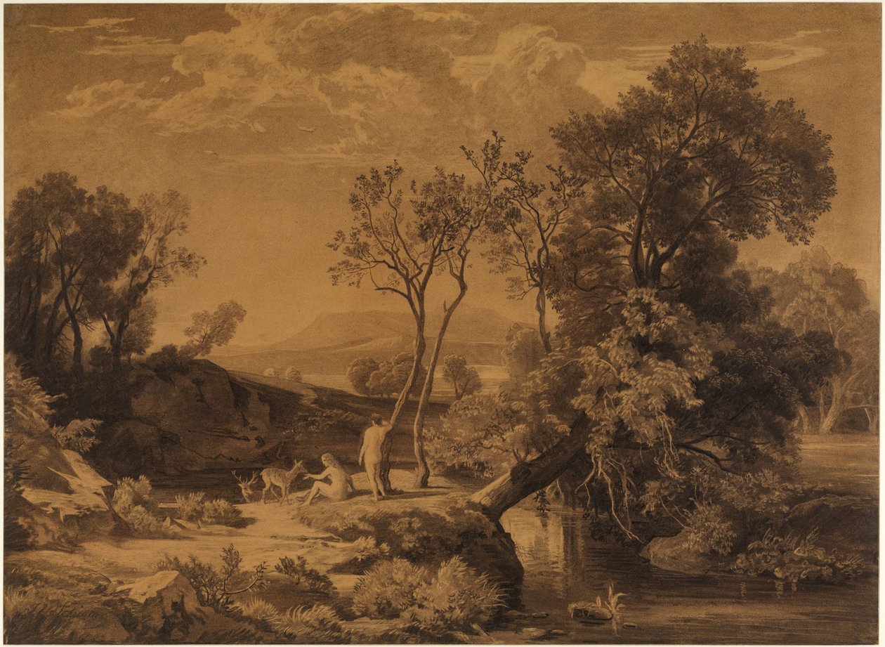Paradis som en forårsmorgen (I Paradis I) af Johann Wilhelm Schirmer