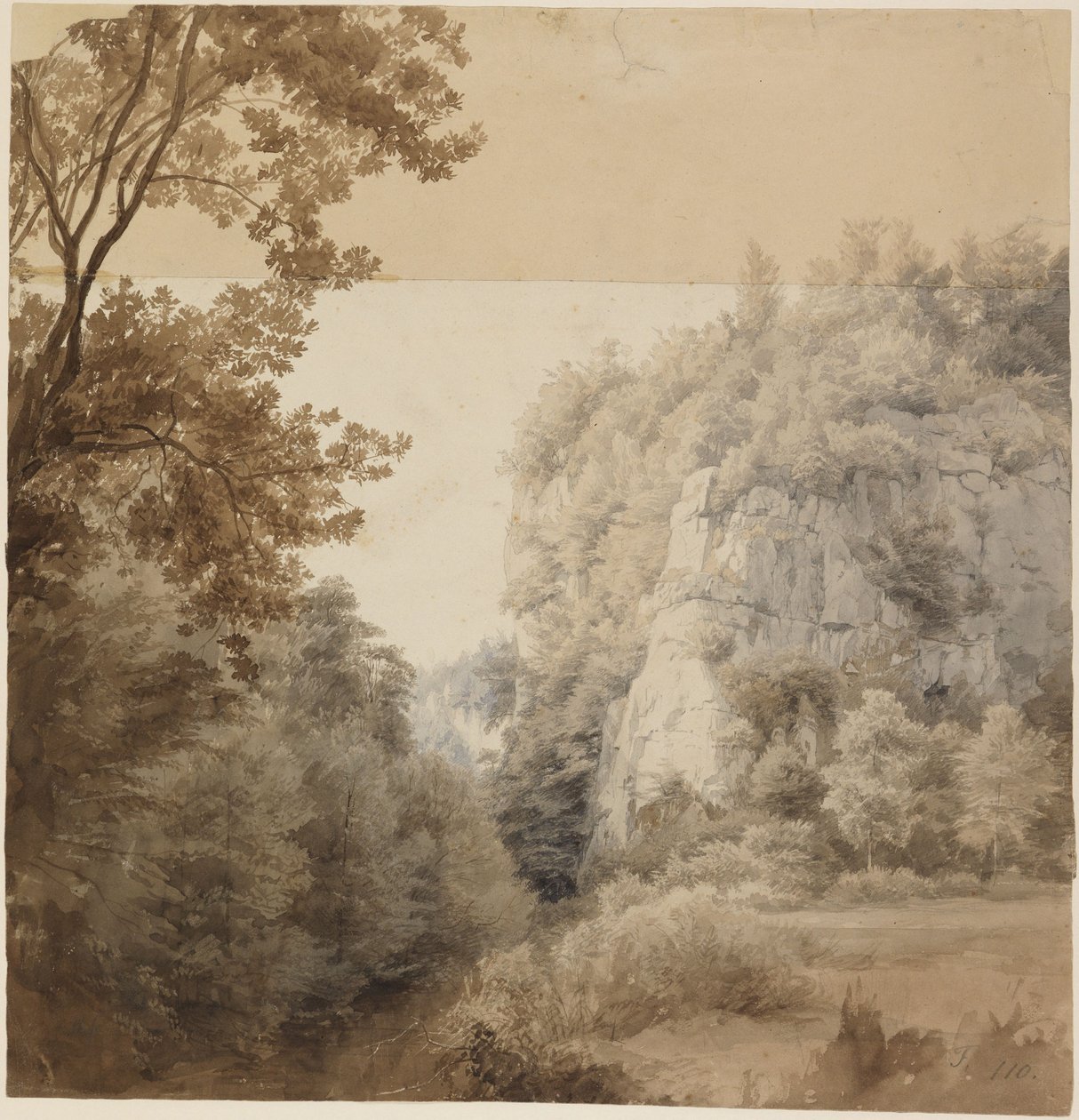 Rabenstein i Neanderdalen ved Düsseldorf af Johann Wilhelm Schirmer