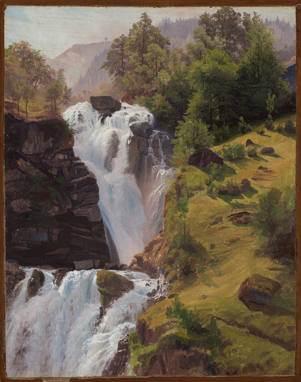 Reichenbachfaldene ved Meiringen af Johann Wilhelm Schirmer