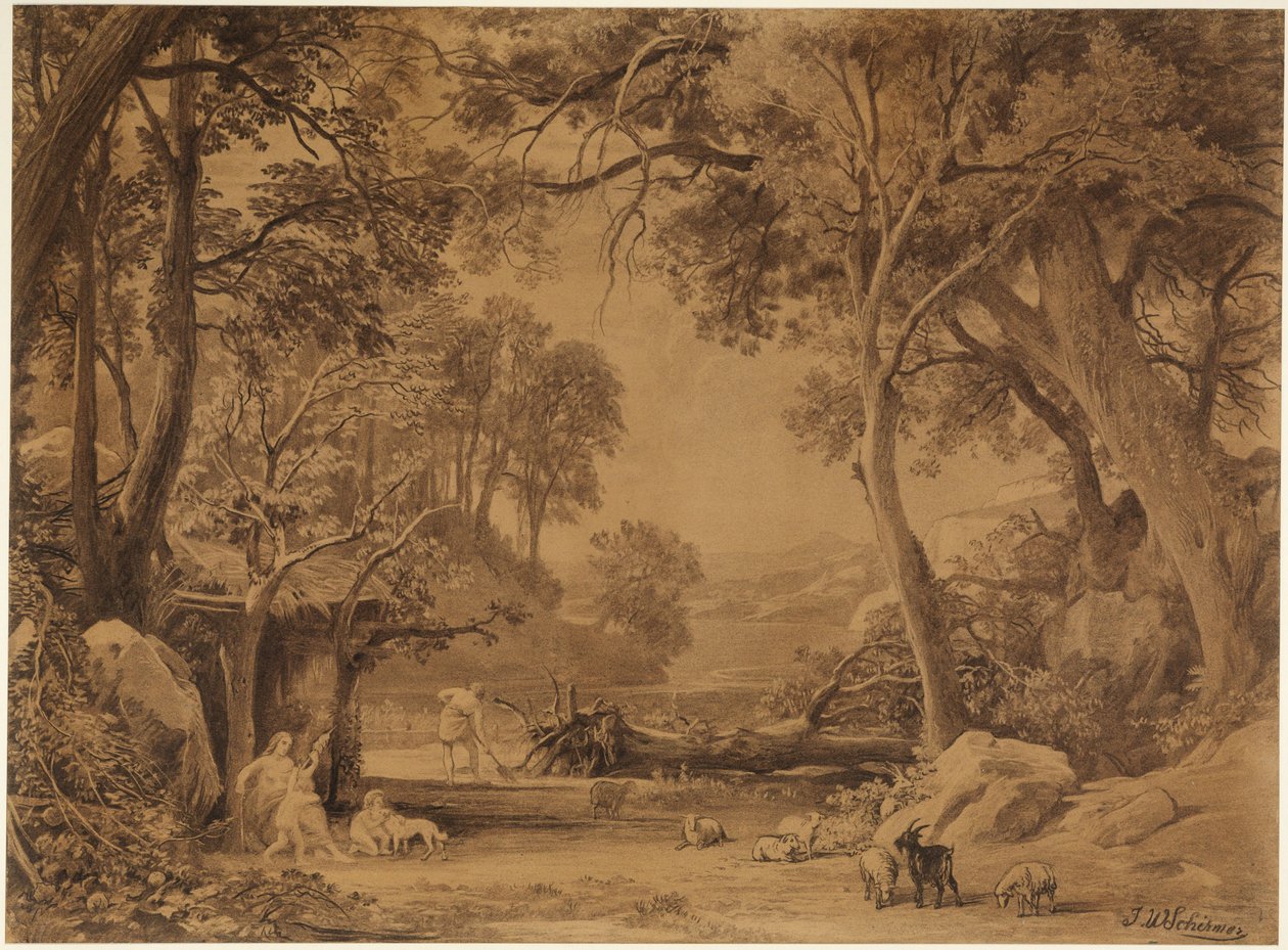 Arbejdet (1. Mosebog 3, 19) af Johann Wilhelm Schirmer
