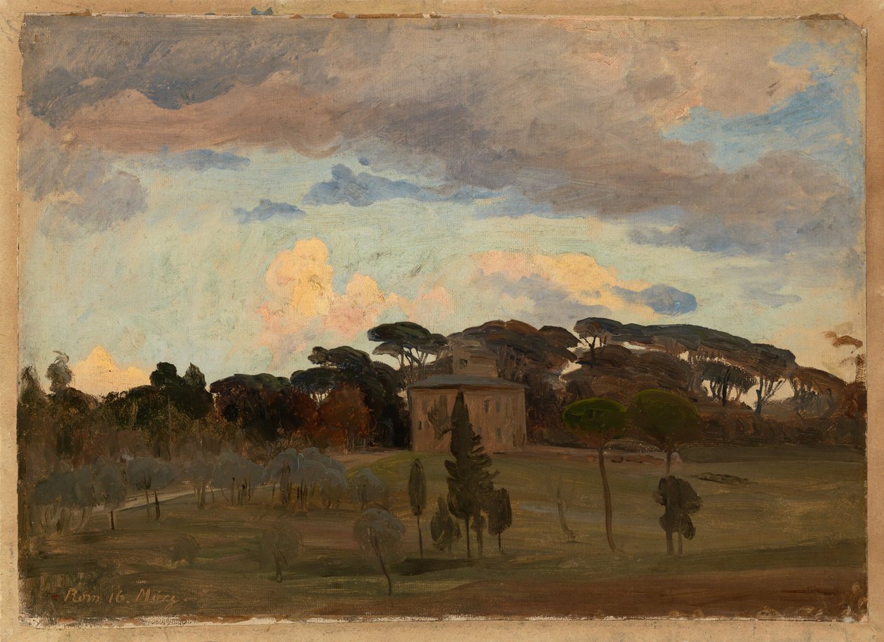 „Casina di Raffaello“ i Villa Borgheses park af Johann Wilhelm Schirmer