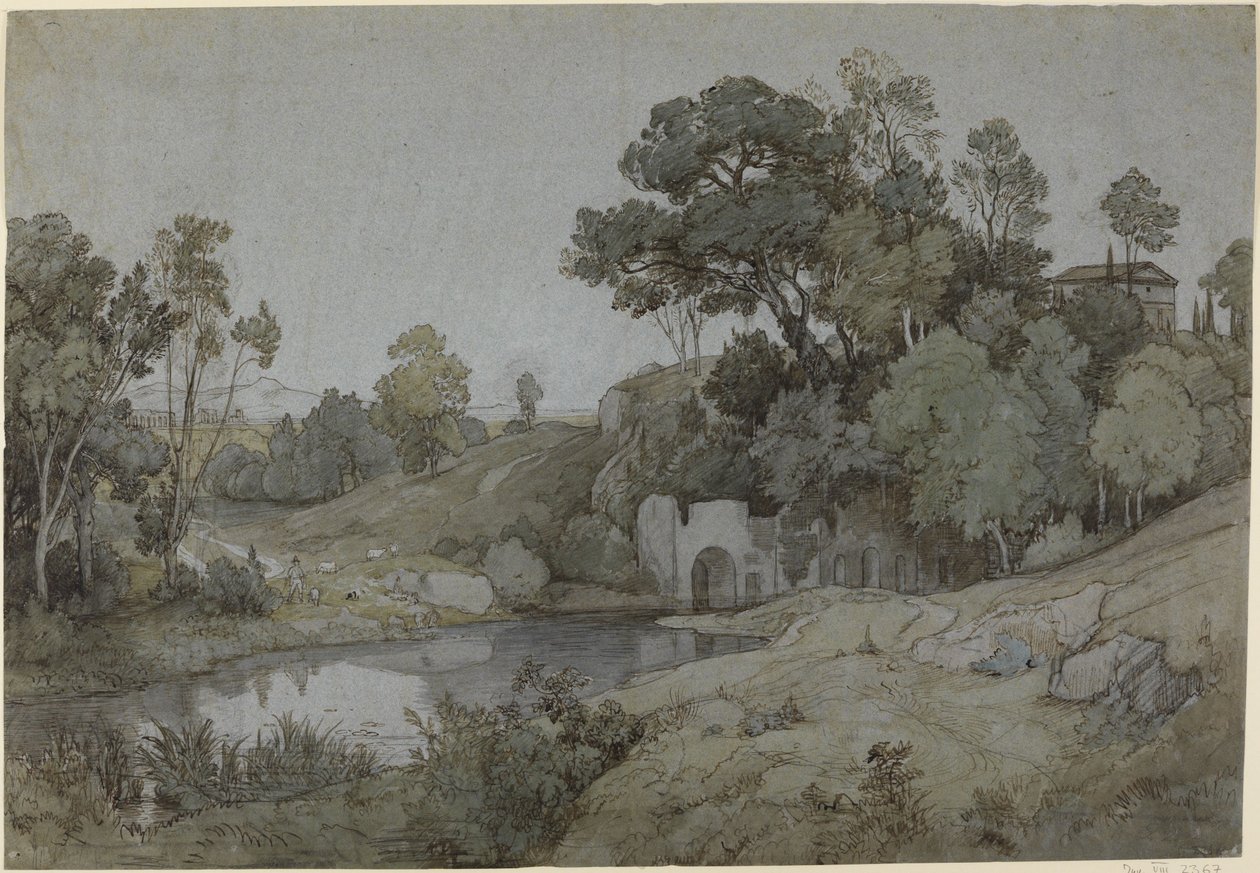 Egerias grotte af Johann Wilhelm Schirmer