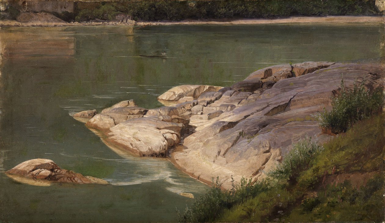 Klippet flodbred af Johann Wilhelm Schirmer