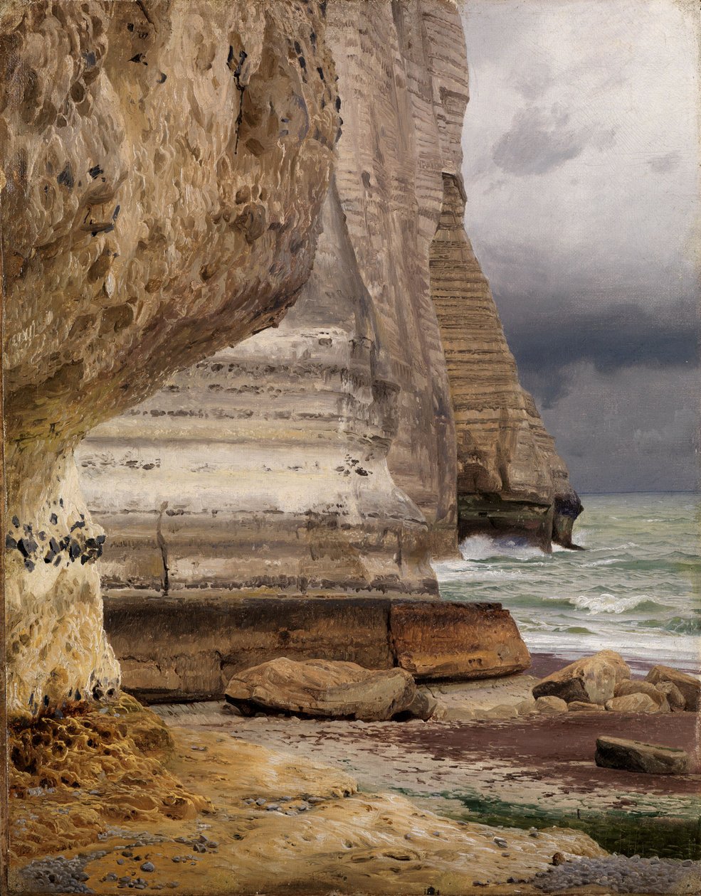 Klippekysten ved Etretat af Johann Wilhelm Schirmer