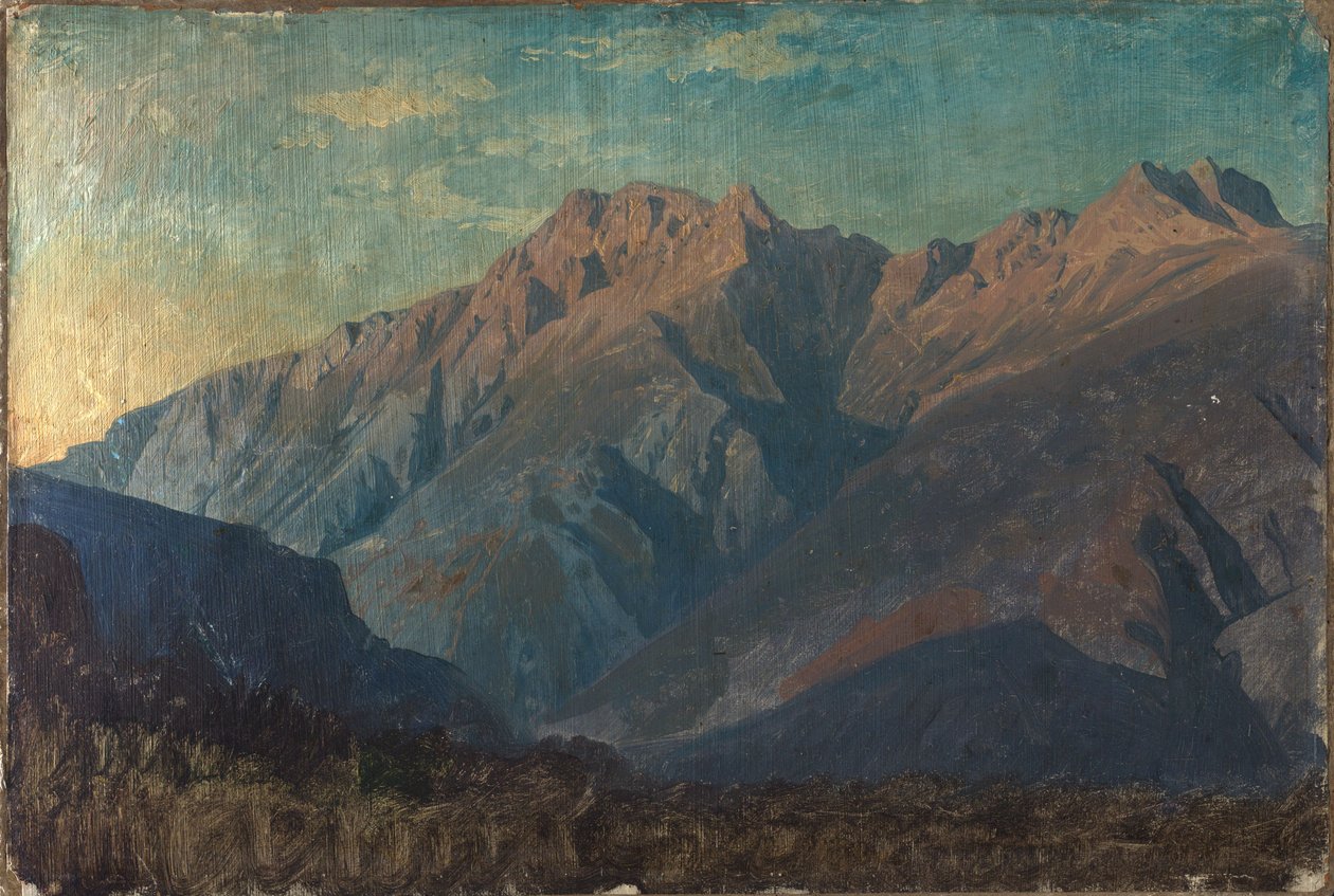 Klippeformation (formodentlig) i Graubünden af Johann Wilhelm Schirmer