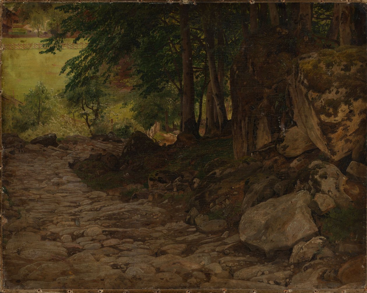 Klippesti i Schweiz af Johann Wilhelm Schirmer