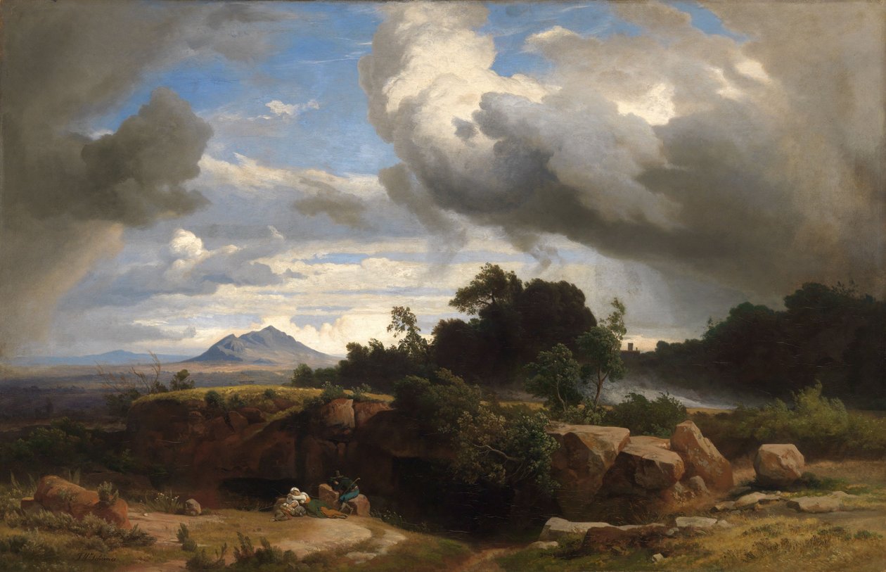 Nærmende tordenvejr i den romerske Campagna af Johann Wilhelm Schirmer