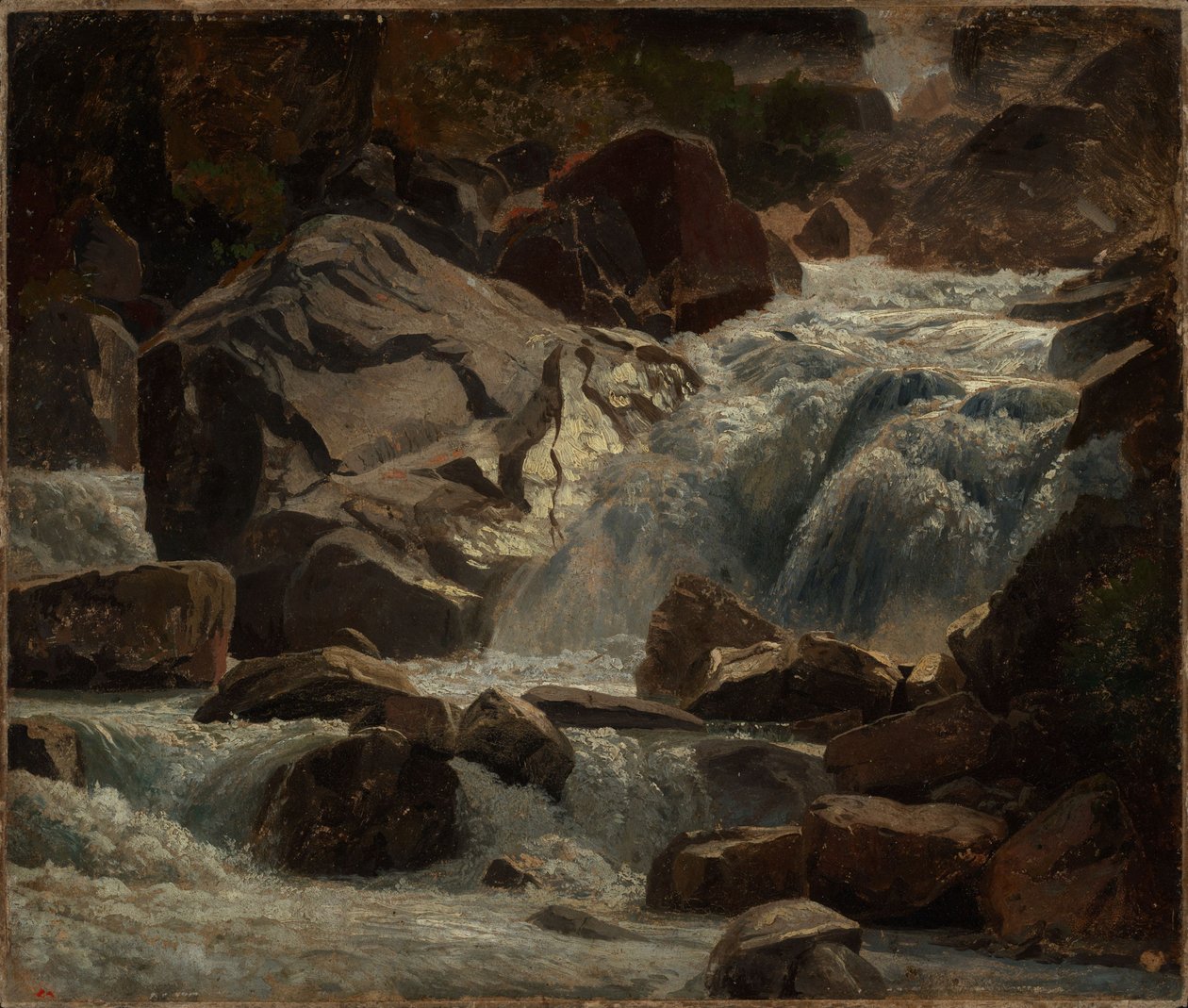 Schweizisk bjergbæk af Johann Wilhelm Schirmer