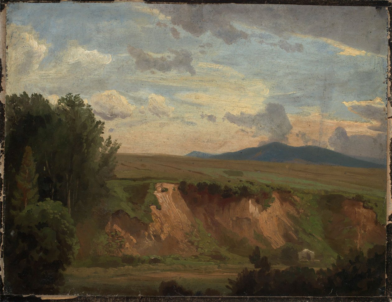 Sydfransk landskab med nøgen skråning af Johann Wilhelm Schirmer