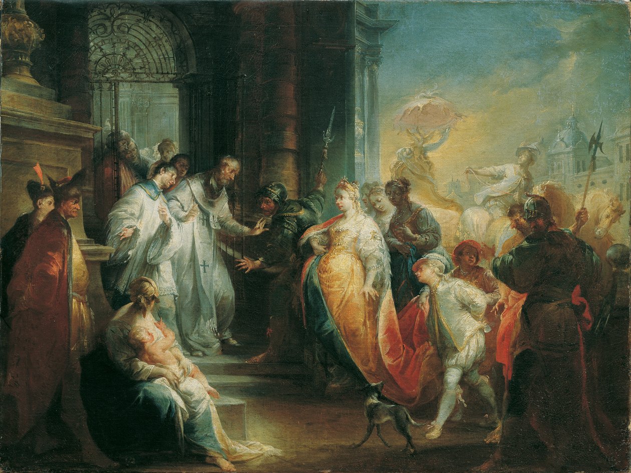 Afvisningen af ​​kejserinde Eudoxia af Saint John Chrysostom af Johann Wolfgang Baumgartner