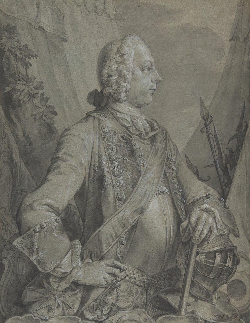 Portræt af kejser Joseph II som militærkommandant, tidligt til midten af 1700-tallet. af Johann Wolfgang Baumgartner