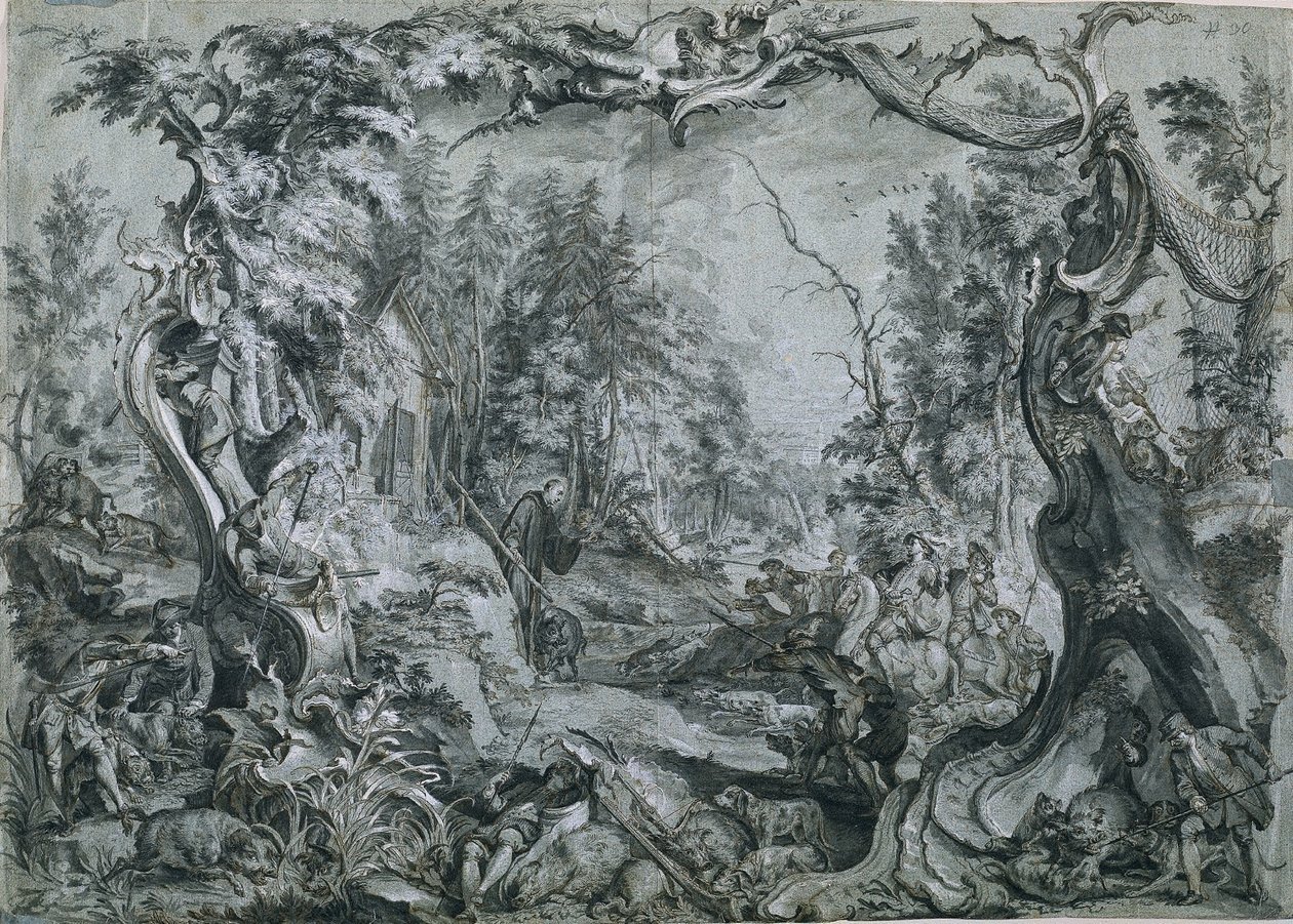 Sankt Deicolus og ornen, 1747-1748. af Johann Wolfgang Baumgartner