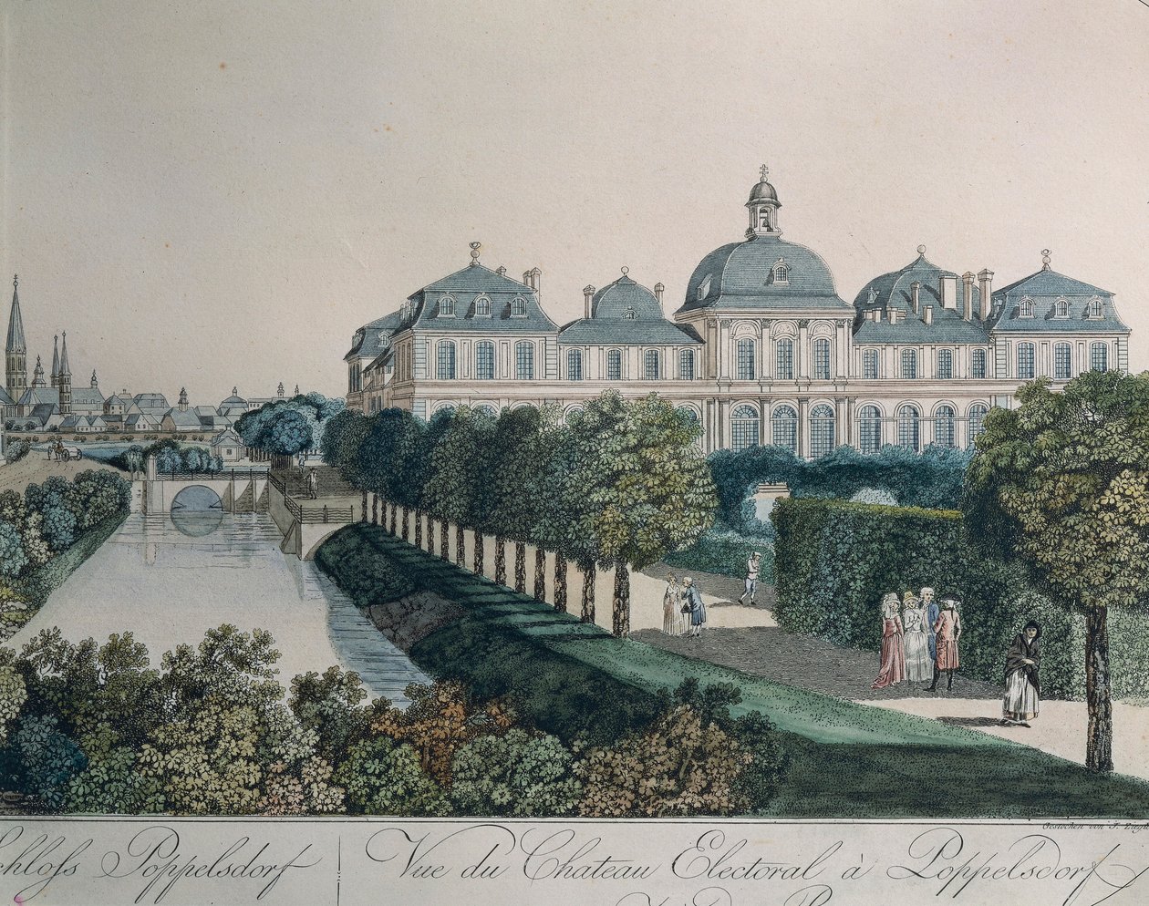 Kurfyrstepaladset i Poppelsdorf, nær Bonn, af Johann Ziegler af Johann Ziegler