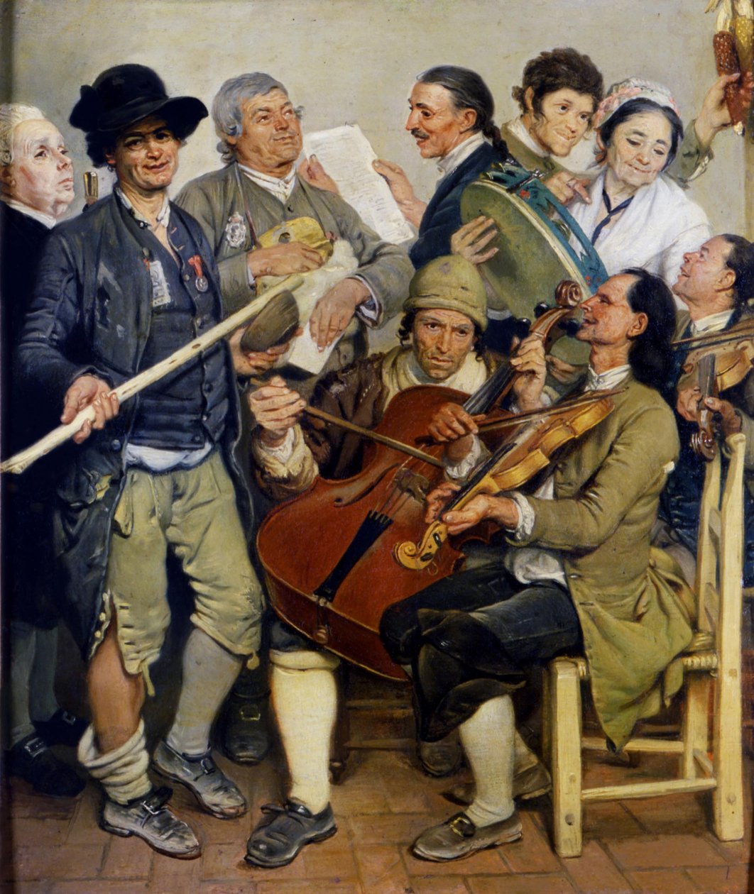 Musikere La Scartocciata, ca 1778 af Johann Zoffani