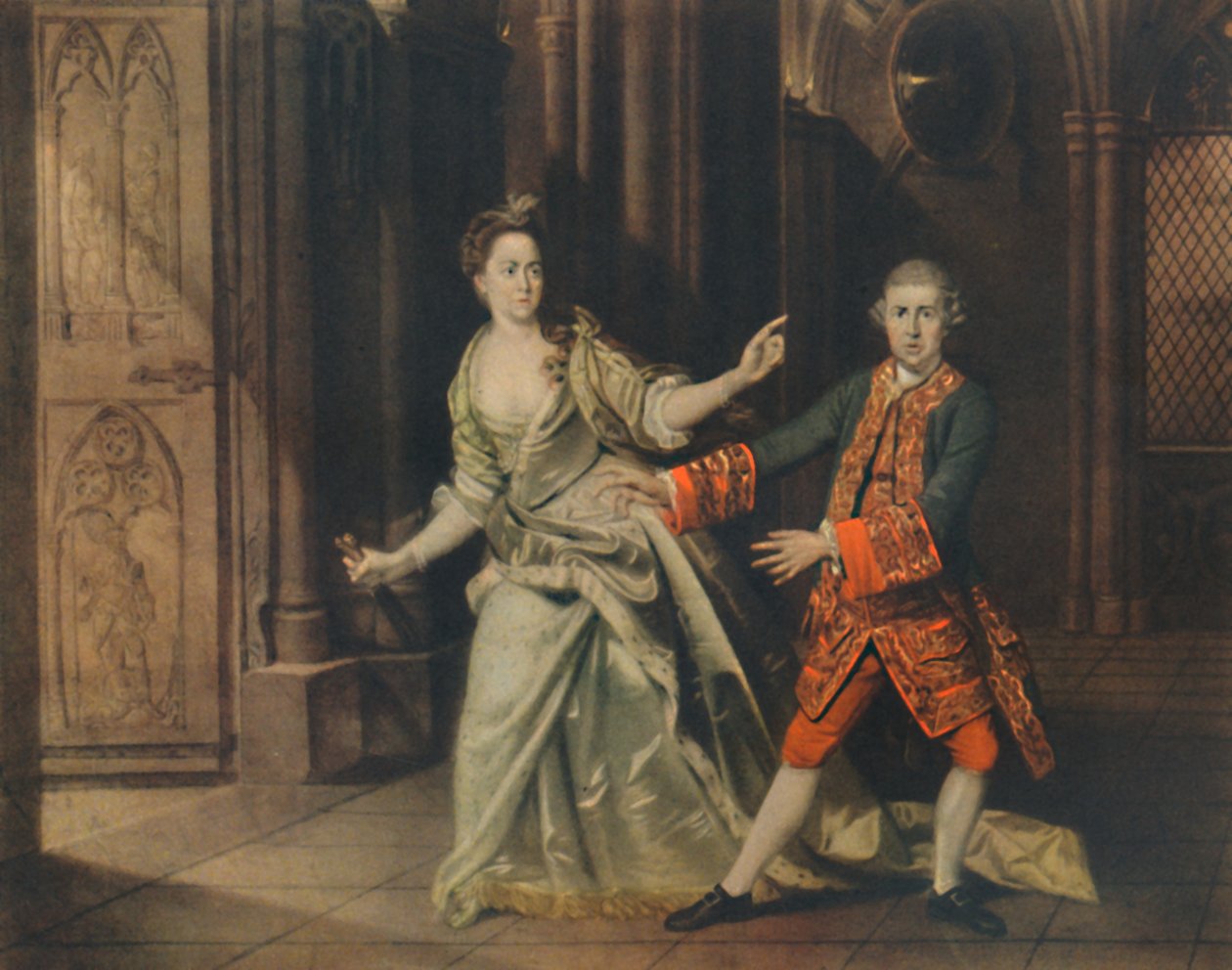 David Garrick og Mrs. Pritchard som Macbeth og Lady Macbeth, 1768, 1948. af Johan Joseph Zoffany