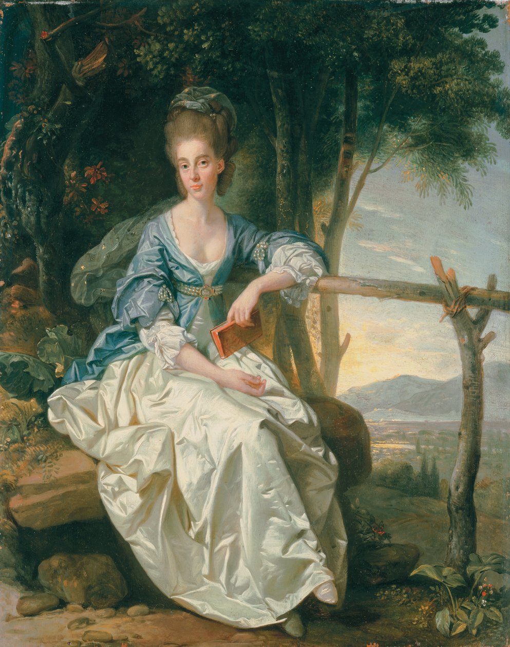 Portræt af Miss Matilda Clevland i et toscansk landskab af Johan Joseph Zoffany