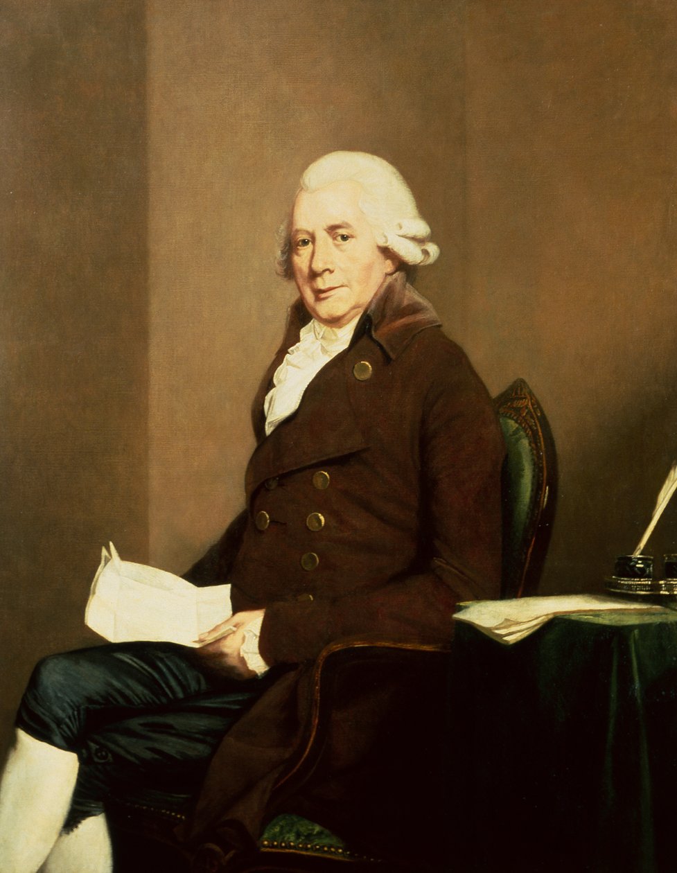 Portræt af en siddende gentleman, muligvis William Hunter (olie på lærred) af Johann Zoffany