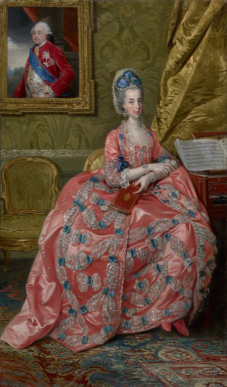 Portræt af ærkehertuginde Maria Amalia af Østrig, hertuginde af Parma, ca. 1778 af Johan Joseph Zoffany