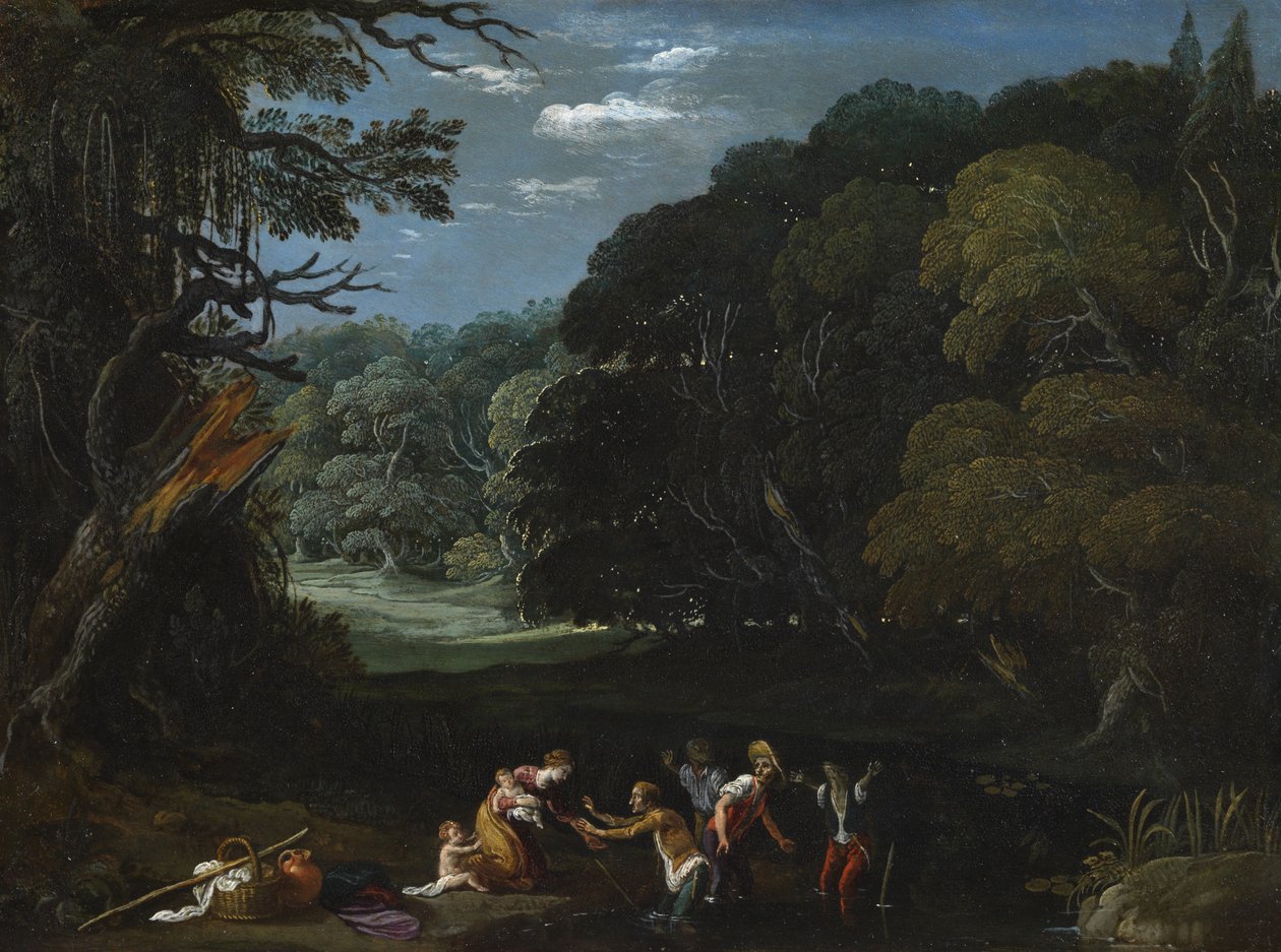 Latona ændrede de lykiske bønder til frøer (efter Elsheimer?) af Johann or Hans (attr.to) Konig