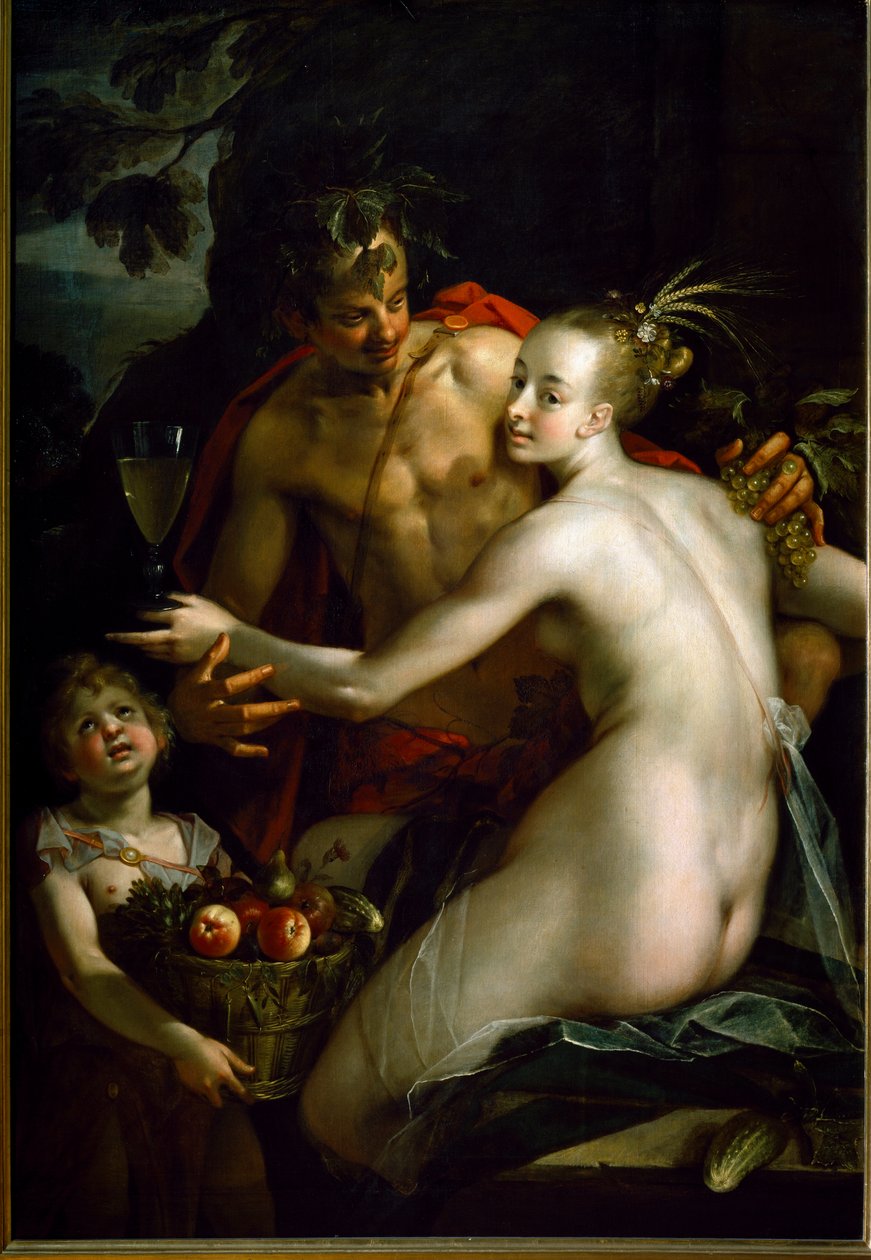 Bacchus, Ceres og Amour (maleri af Johann or Hans von Aachen