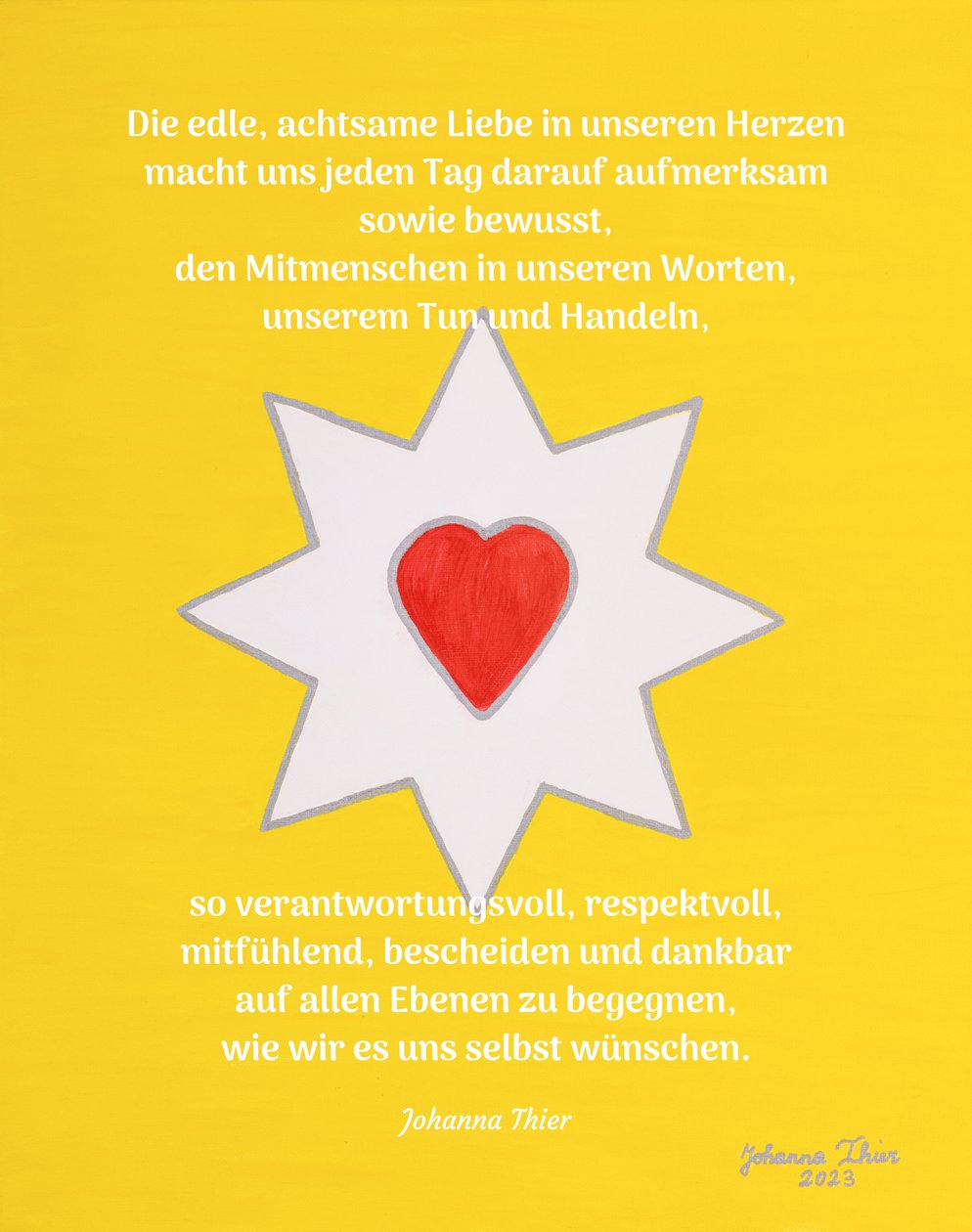 Iloisen sydämen rakkaustähti - versio 1 af Johanna Thier