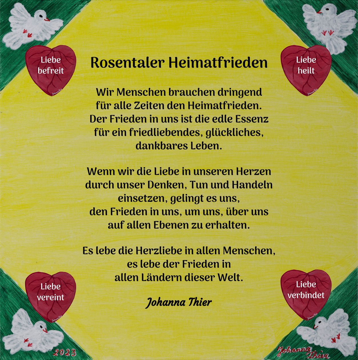 Rosental fred i hjemlandet af Johanna Thier