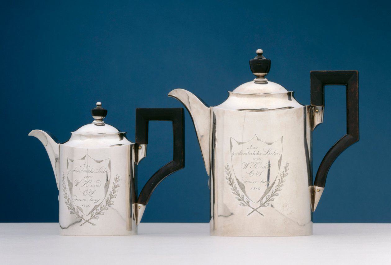 Et par tekander, ca. 1814 (sølv) af Johannes Adam Koerdell