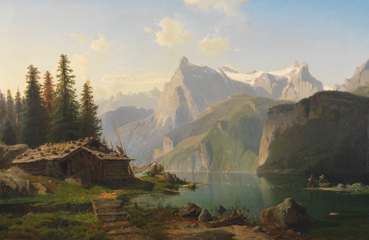 Ved Lucerne -søen af Johannes Bartolomaus Duntze