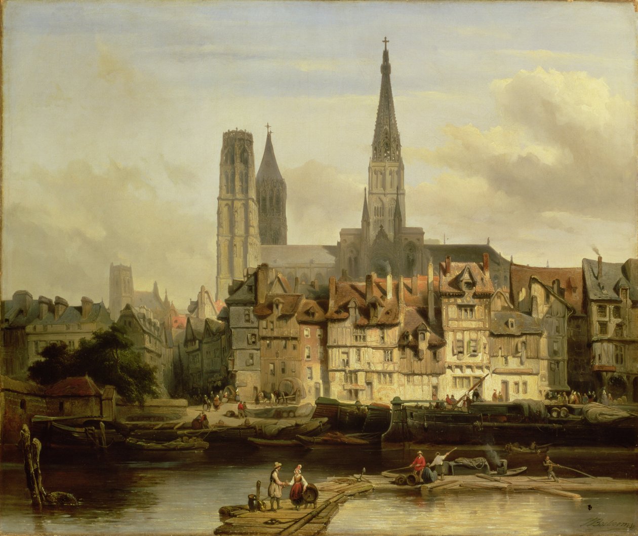 Filmet i Rouen, 1839 af Johannes Bosboom