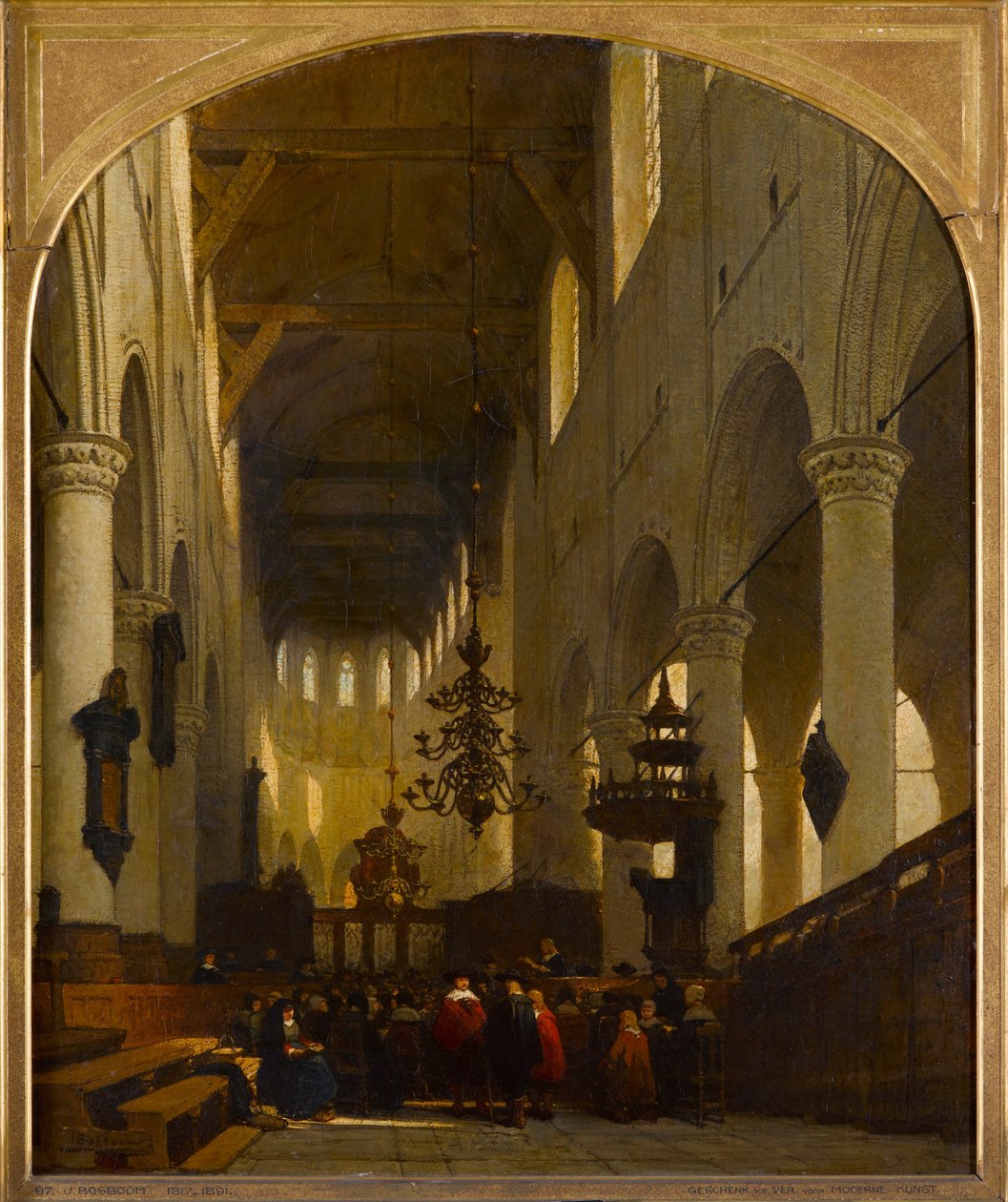 Pieterskerk i Leiden af Johannes Bosboom