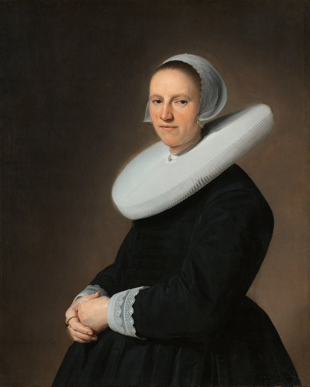 Portræt af Adriana Croes (1599-1656) af Johannes Cornelisz. Verspronck