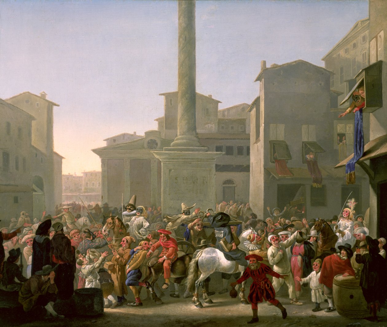 Karneval i Rom, ca. 1650-51 af Johannes Lingelbach