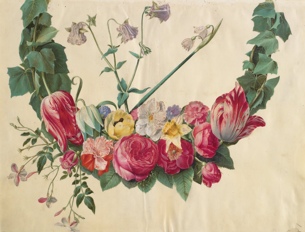 Blomsterranke af Johannes Simon Holtzbecher
